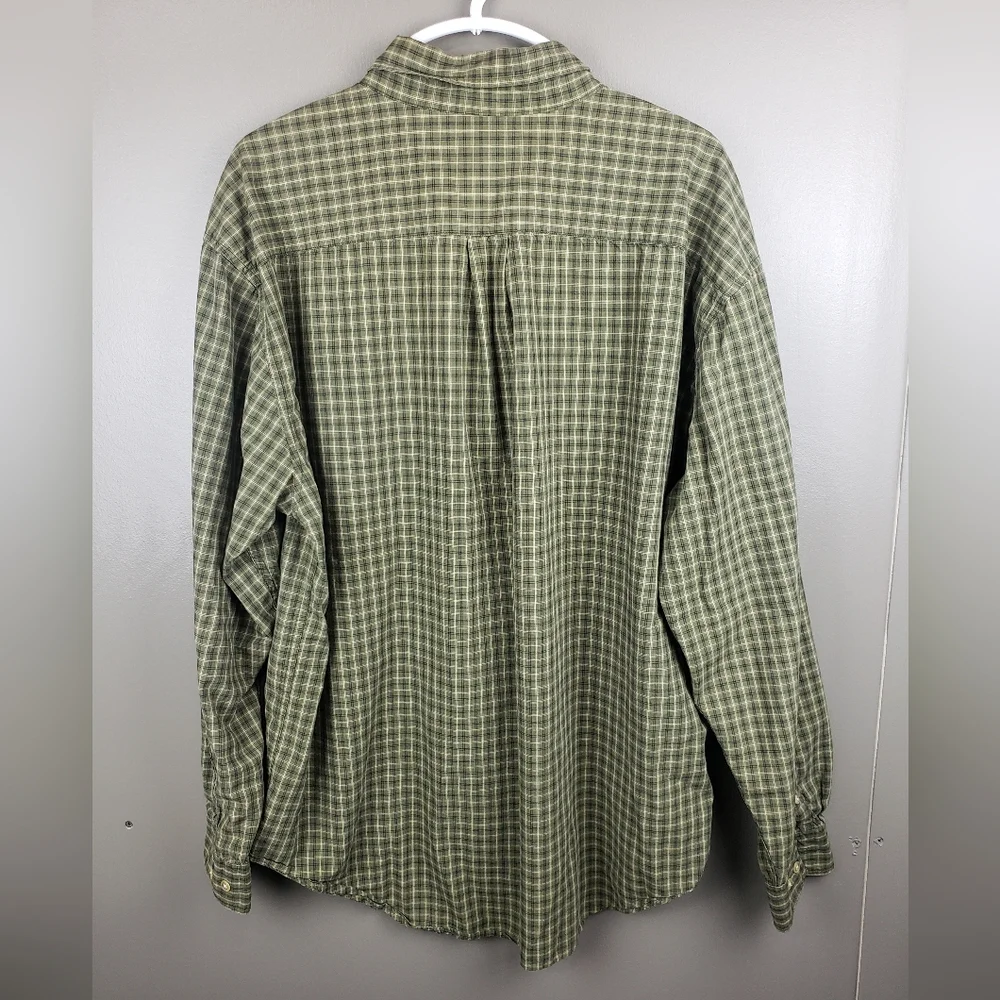 Old Navy Mens Green Button Down Shirt Long Sleeve Size XL 100% Cotton Small Spot - Picture 9 of 10